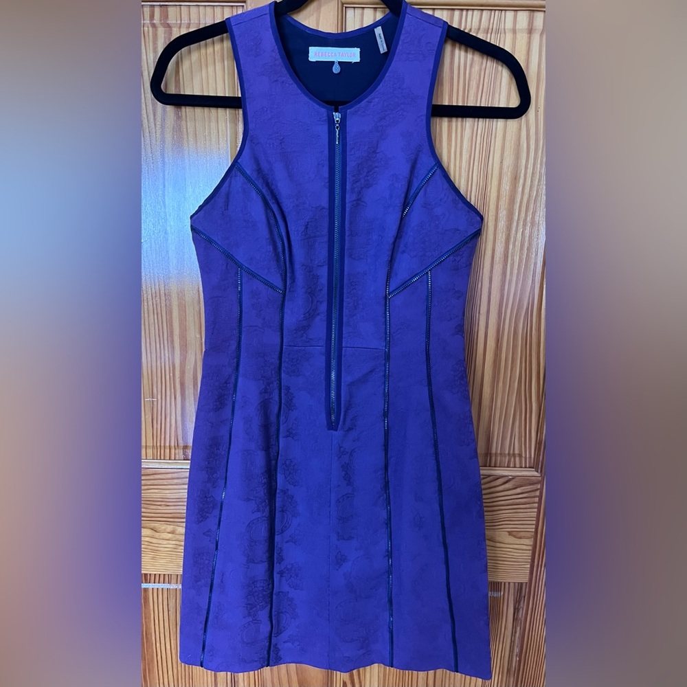 Rebecca Taylor Purple Sheath Cocktail Dress New Without Tag